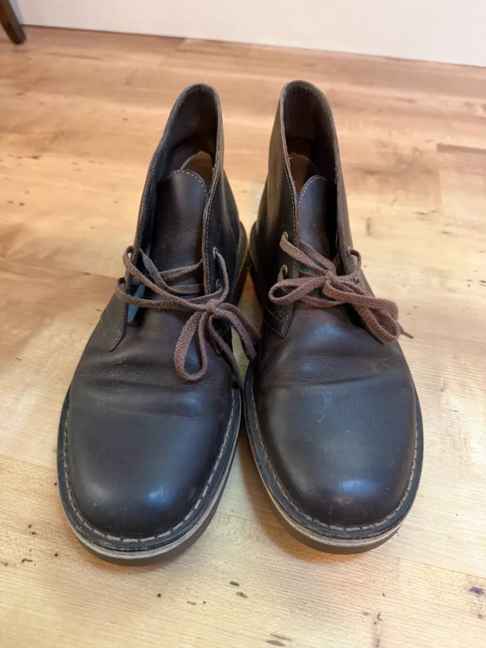 COLLECTION BY CLARKS Mens Brown Desert Round Toe Leather Chukka Boots 10M 43